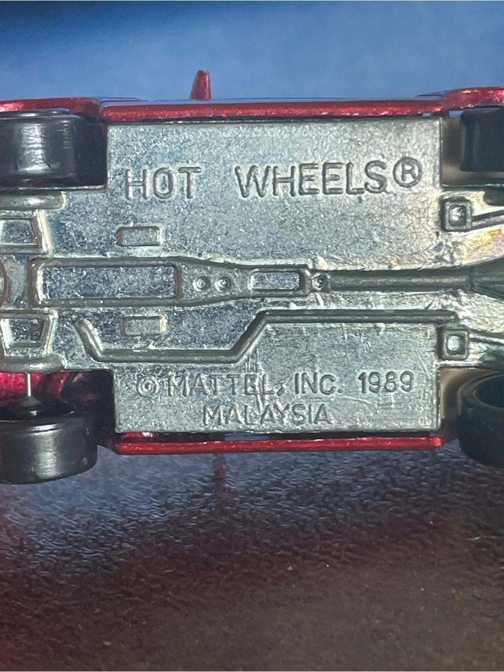 Vintage Hot Wheels 1989 Nissan 300ZX Rare Metal Flake RED Doors Open Loose